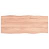 Light Brown Solid Wood Table Top - Live Edge, 100x40cm | HipoMarket