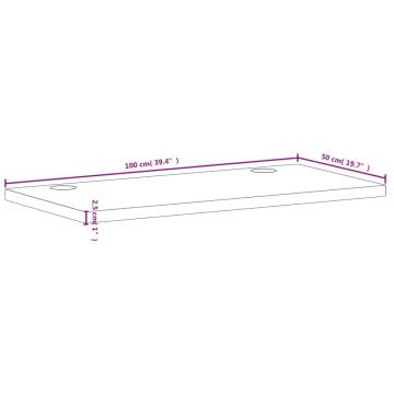 Solid Wood Beech Desk Top 100x50 cm - HipoMarket