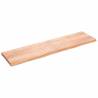 Wall Shelf Light Brown - Solid Oak | Rustic Storage Solution