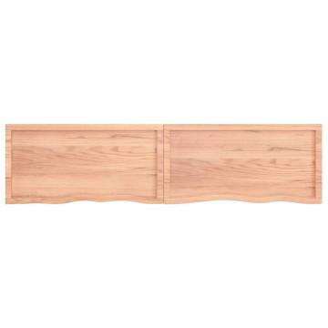 Wall Shelf Light Brown - Solid Oak | Rustic Storage Solution