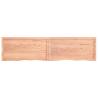 Wall Shelf Light Brown - Solid Oak | Rustic Storage Solution