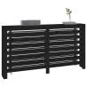 Radiator Cover Black - Solid Pine Wood, 153x19x84 cm