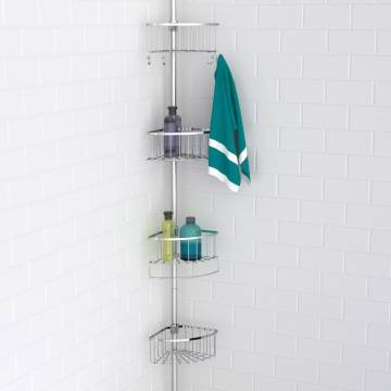 EISL Telescopic Corner Shower Shelf - Chrome | Hipomarket UK