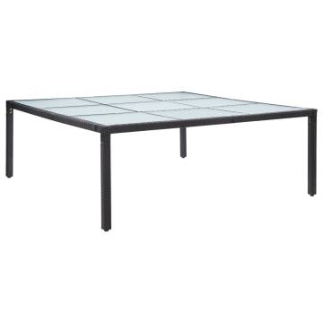 Garden Dining Table Black 200x200 cm - Stylish & Durable