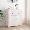 Sideboard White 70x35x80 cm Solid Wood Pine Colour white Quantity in Package 1 Model 2 door sideboard 