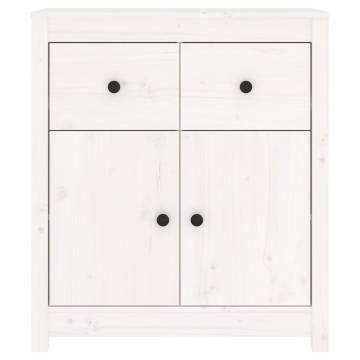 White Solid Wood Pine Sideboard - 70x35x80 cm | HipoMarket