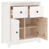 White Solid Wood Pine Sideboard - 70x35x80 cm | HipoMarket