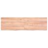 Light Brown Bathroom Countertop - Solid Oak Wood 140x40cm