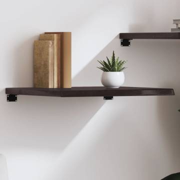 Wall Shelf Dark Brown Solid Oak 60x60 cm - Stylish Storage