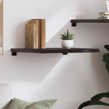 Wall Shelf Dark Brown Solid Oak 60x60 cm - Stylish Storage