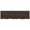 Dark Brown Bathroom Countertop - 180x50 cm Solid Wood