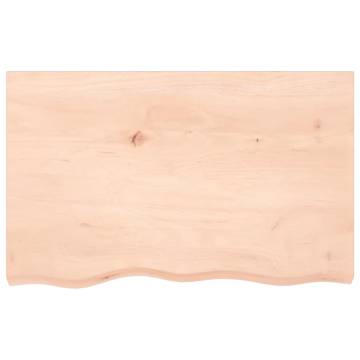 Table Top 80x50 cm – Untreated Solid Wood Oak | HipoMarket