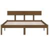 Honey Brown Solid Wood Pine Bed Frame 140x190 cm | HipoMarket