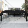 Garden Table Black 203.5x100x76 cm Solid Wood Pine Colour black pine Size 203.5 x 100 x 76 cm Quantity in Package 1 