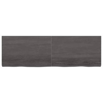 Table Top Dark Brown Oak - Solid Wood 160x50 cm | HipoMarket