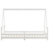 Kids Bed Frame White 90x200 cm | Solid Pine Wood Design