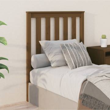 Honey Brown Solid Wood Bed Headboard - 81x6x101 cm