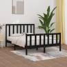 Bed Frame Black Solid Wood 150x200 cm King Size Colour black Size 150 x 200 cm 