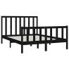 Buy Bed Frame Black Solid Wood 150x200 cm King Size