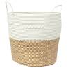 Stylish Brown and White Storage Basket Ø43x38 cm - Hipomarket