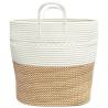 Stylish Brown and White Storage Basket Ø43x38 cm - Hipomarket