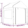 Gazebo with Roof White - 15.61x2.28m Polyethylene Pavilion