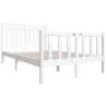 White Solid Wood Bed Frame 135x190 cm Double | HipoMarket