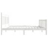 White Solid Wood Bed Frame 135x190 cm Double | HipoMarket