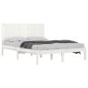 White Solid Wood Pine Bed Frame 160x200 cm - Modern Design