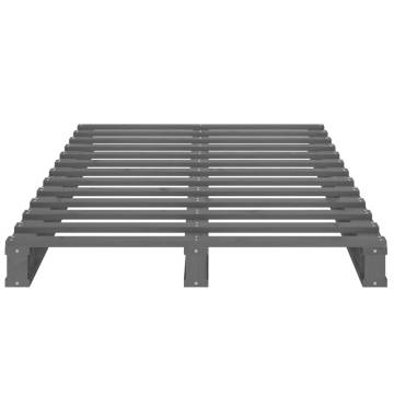 Pallet Bed Grey 75x190 cm - Solid Wood Pine - Hipomarket