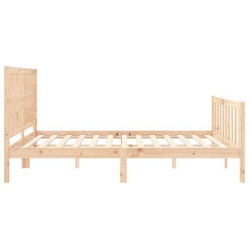 Super King Size Solid Wood Bed Frame with Headboard | Hipo Market