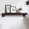 Wall Shelf Dark Brown 60x10x6 cm Treated Solid Wood Oak Colour dark brown Size 60 x 10 x 6 cm Quantity in Package 1 Number of Pieces 