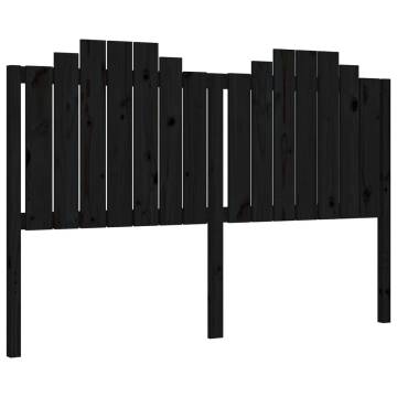 Stylish Black King Size Bed Frame with Headboard - Solid Wood