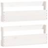 Wall-Mounted Shoe Racks - 2 pcs White Solid Pine Wood | HipoMarket