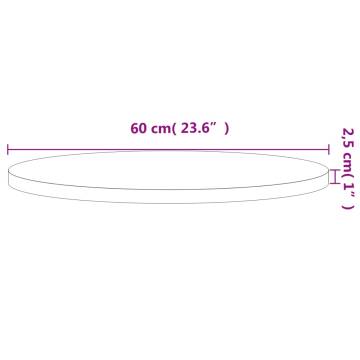 Round Solid Beech Wood Table Top Ø60x2.5 cm | HipoMarket