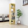 Stylish Book Cabinet & Room Divider - Solid Pinewood 40x30x167.5cm