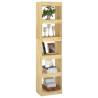 Stylish Book Cabinet & Room Divider - Solid Pinewood 40x30x167.5cm