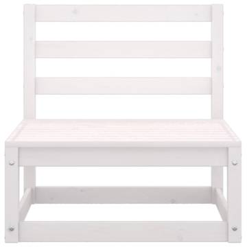 3 Piece Garden Lounge Set - White Solid Pinewood | HipoMarket