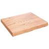 Rustic Wall Shelf - Light Brown Solid Oak | HipoMarket