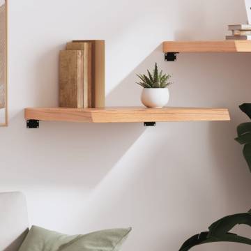 Rustic Wall Shelf - Light Brown Solid Oak | HipoMarket