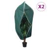 Plant Fleece Covers with Zip 2 pcs 70 g/m² 1.2x1.8 m Colour green Size 1.2 x 1.8 m Quantity in Package 2 