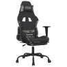 Gaming Chair with Footrest - Black & Camouflage Fabric