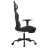 Gaming Chair with Footrest - Black & Camouflage Fabric