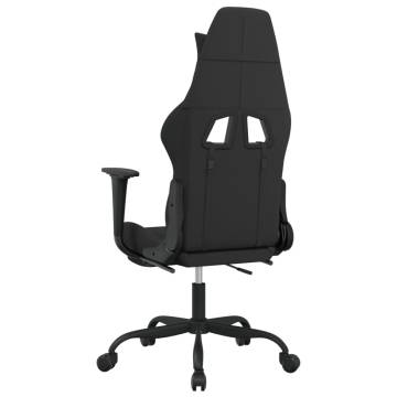 Gaming Chair with Footrest - Black & Camouflage Fabric