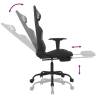 Gaming Chair with Footrest - Black & Camouflage Fabric