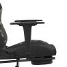 Gaming Chair with Footrest - Black & Camouflage Fabric