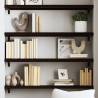 Wall Shelf Dark Brown 80x30x(2-4) cm Treated Solid Wood Oak Colour dark brown Size 80 x 30 x 4 cm Quantity in Package 1 Number of Pieces 