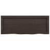 Wall Shelf Dark Brown 80x30x(2-4) cm Solid Oak - Hipomarket