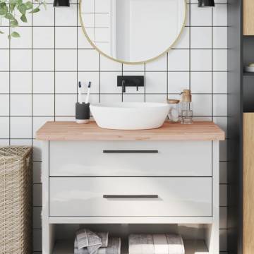 Solid Wood Beech Bathroom Countertop 100x60 cm | HipoMarket