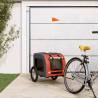 Pet Bike Trailer - Orange & Grey Oxford Fabric, Iron Frame